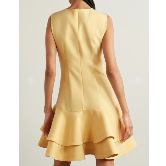 OSCAR DE LA RENTA Ruffled wool-blend crepe mini dress Size XS/S NEW - Picture 9 of 15